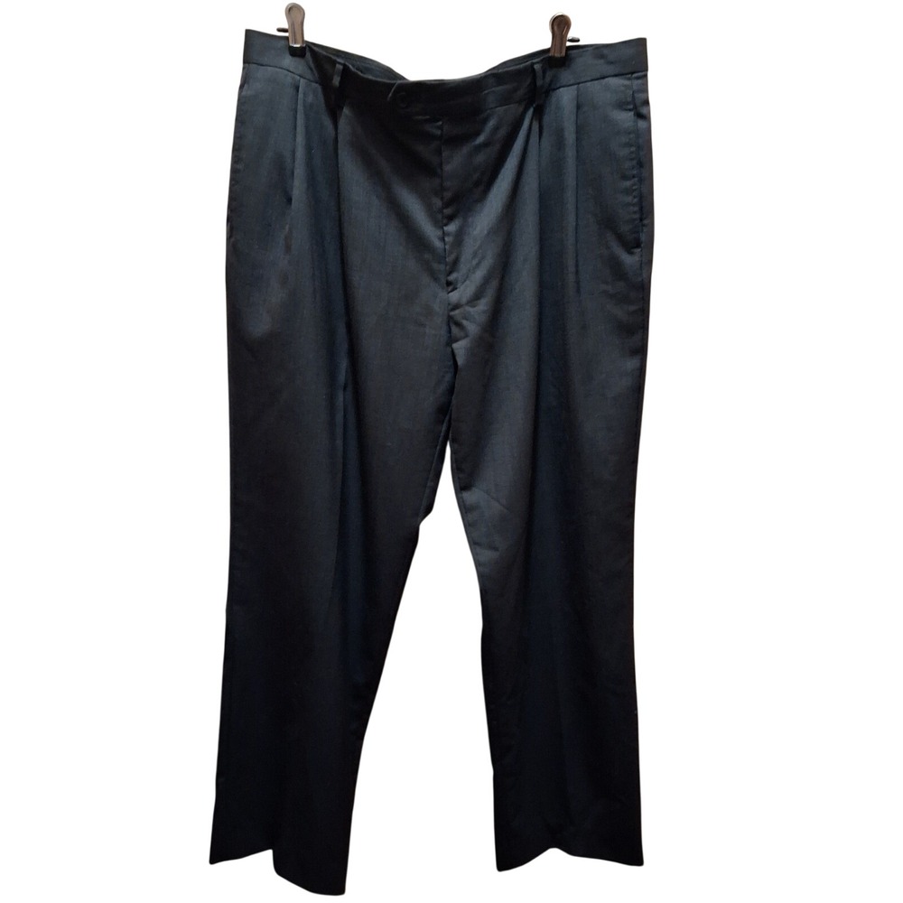 Executive Men's Wool‎ Dress Pants Charcoal Gray Pleated 38x30 Slacks Business